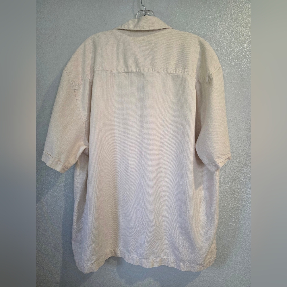 Set Of 2 Mens Jamaica Jaxx Dress Shirts 100% Silk Yellow & Cream XXL - Picture 9 of 13